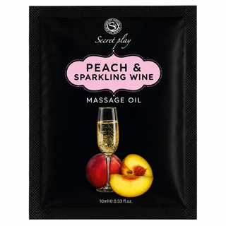 SECRETPLAY - PEACH & SPARKLING WINE MASSAGE OIL SACHET 10 ML
