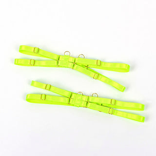 SUBBLIME - 955274 BRA SET WITH NECKLACE AND LEG DETAILS FLUORESCENT GREEN S/M