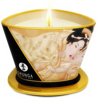 SHUNGA - MINI CARESS BY CANDELIGHT ВАНИЛЬНАЯ МАССАЖНАЯ СВЕЧА 170 МЛ