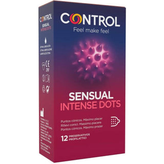 CONTROL - SPIKE CONDOMS WITH CONICAL POINTS 12 UNITS